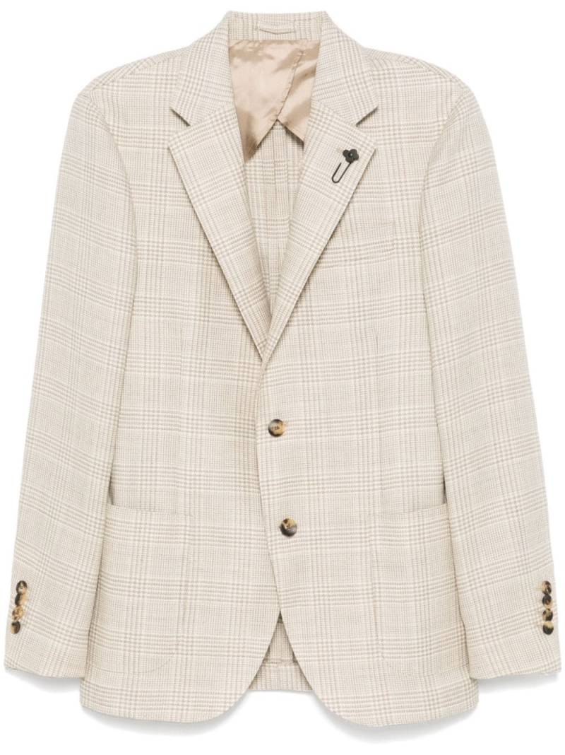 Lardini Prince of Wales pattern blazer - Neutrals von Lardini