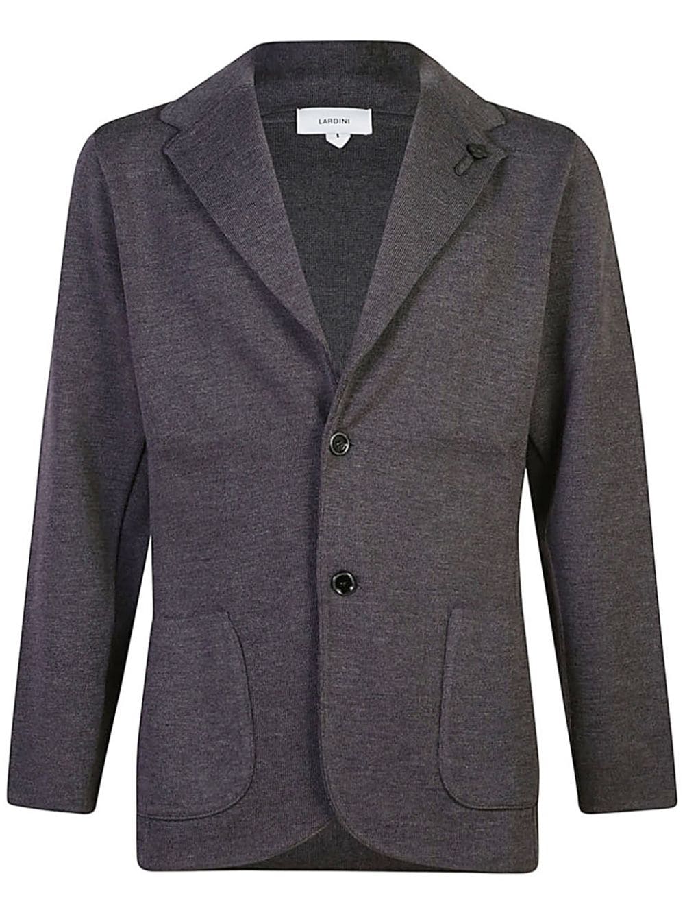 Lardini appliqué single-breasted blazer - Grey von Lardini