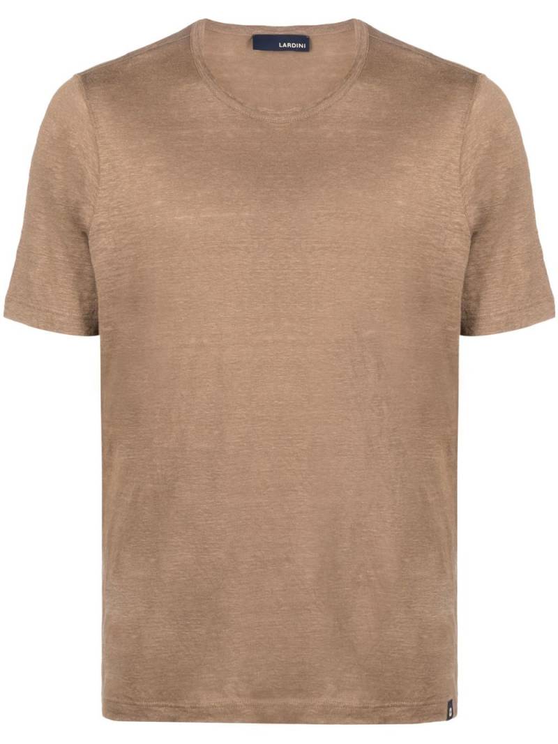 Lardini basic short-sleeved T-shirt - Brown von Lardini