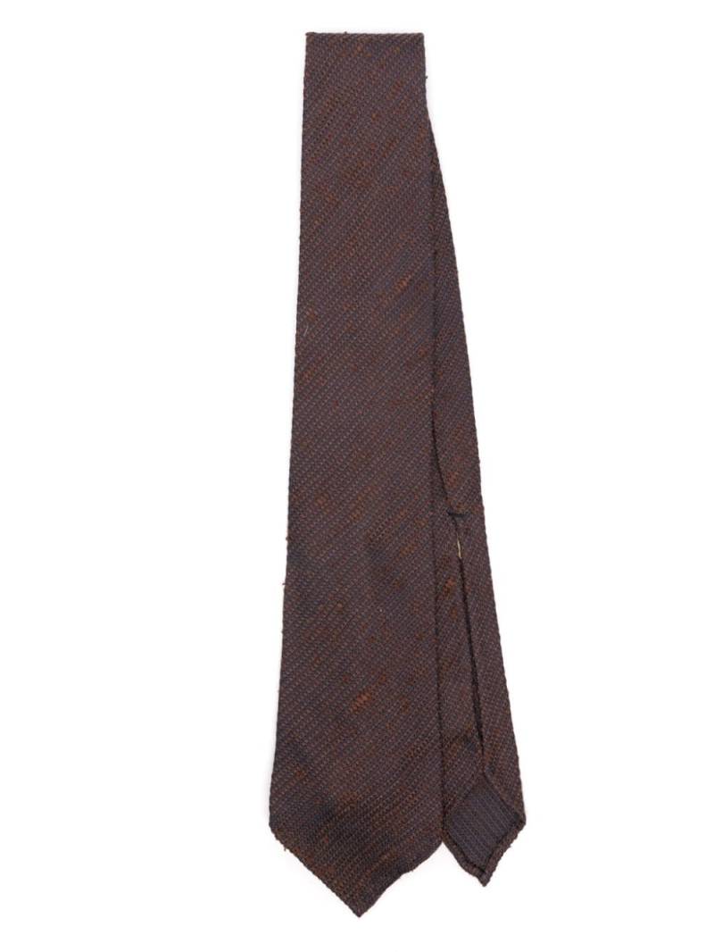 Lardini bouclé tie - Brown von Lardini