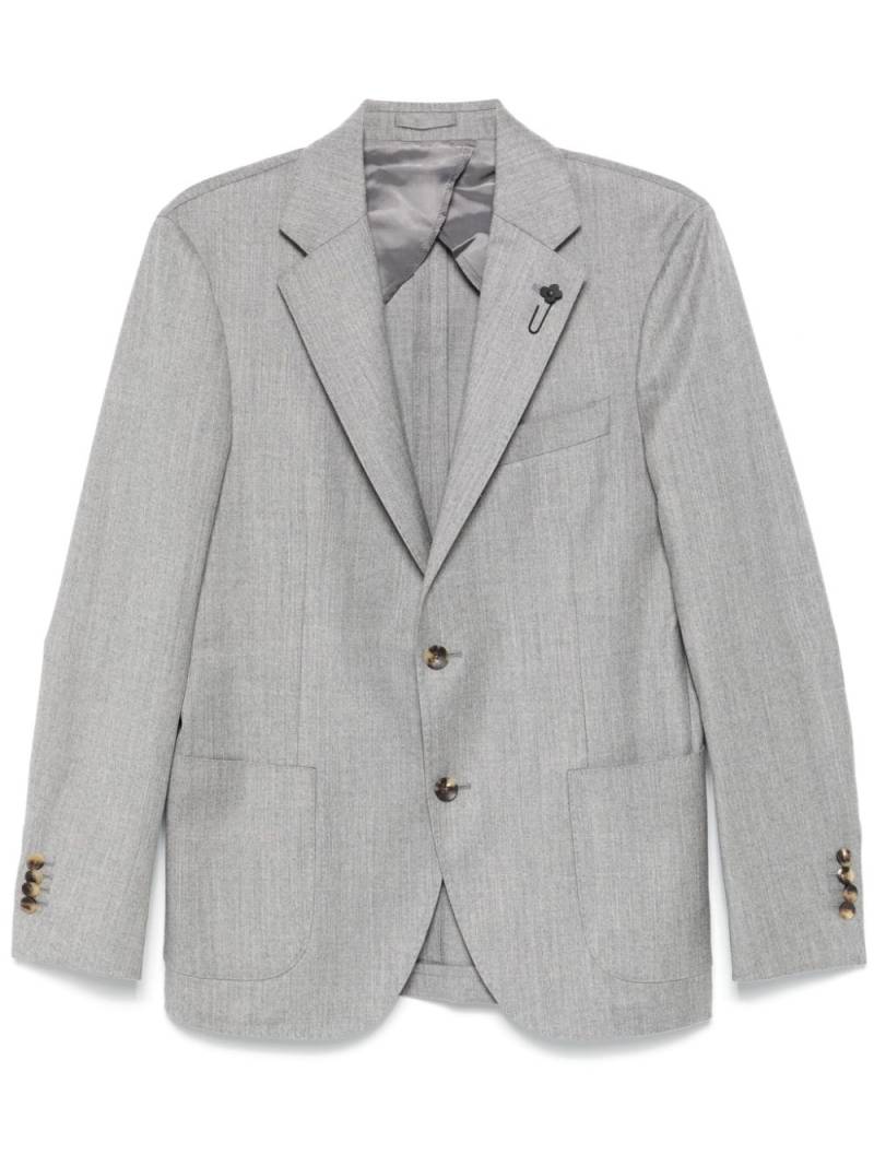 Lardini brooch-detail blazer - Grey von Lardini