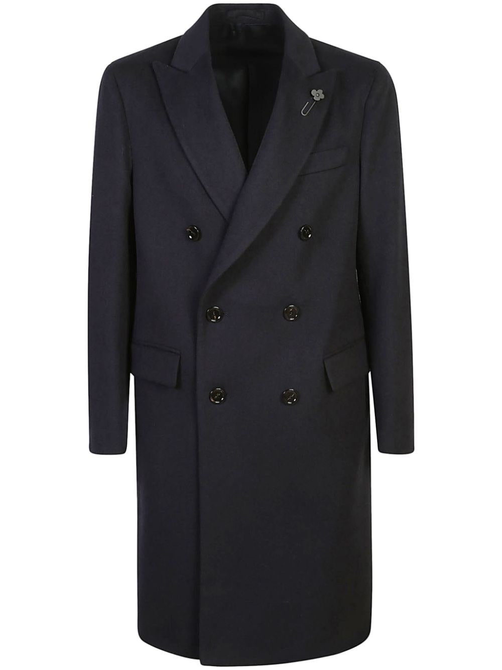 Lardini brooch-detail coat - Black von Lardini