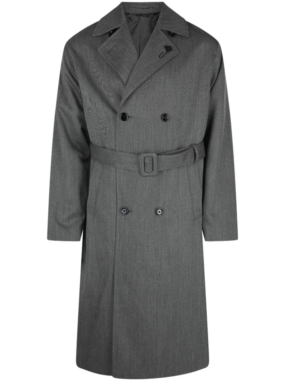 Lardini brooch-detail coat - Grey von Lardini