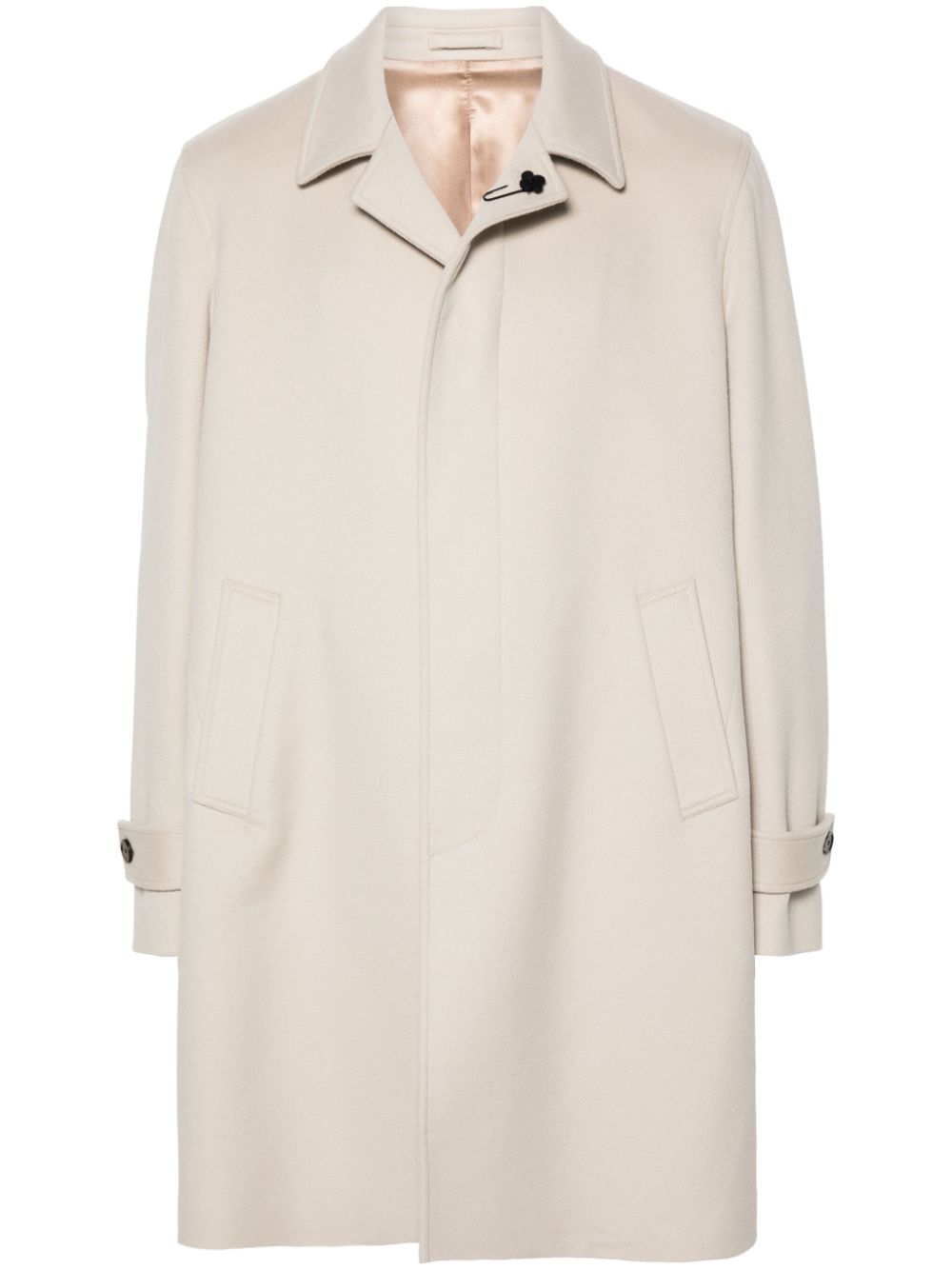 Lardini brooch-detail coat - Neutrals von Lardini