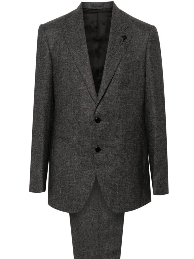 Lardini brooch-detail suit - Grey von Lardini