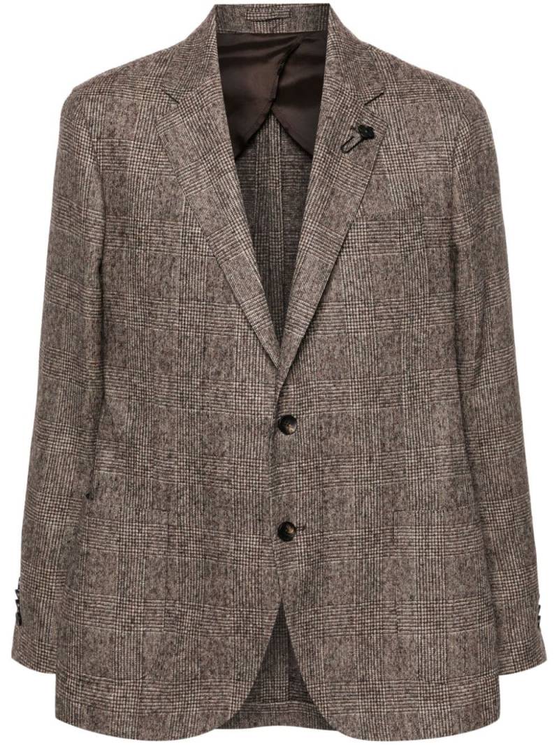 Lardini check-pattern single-breasted blazer - Brown von Lardini