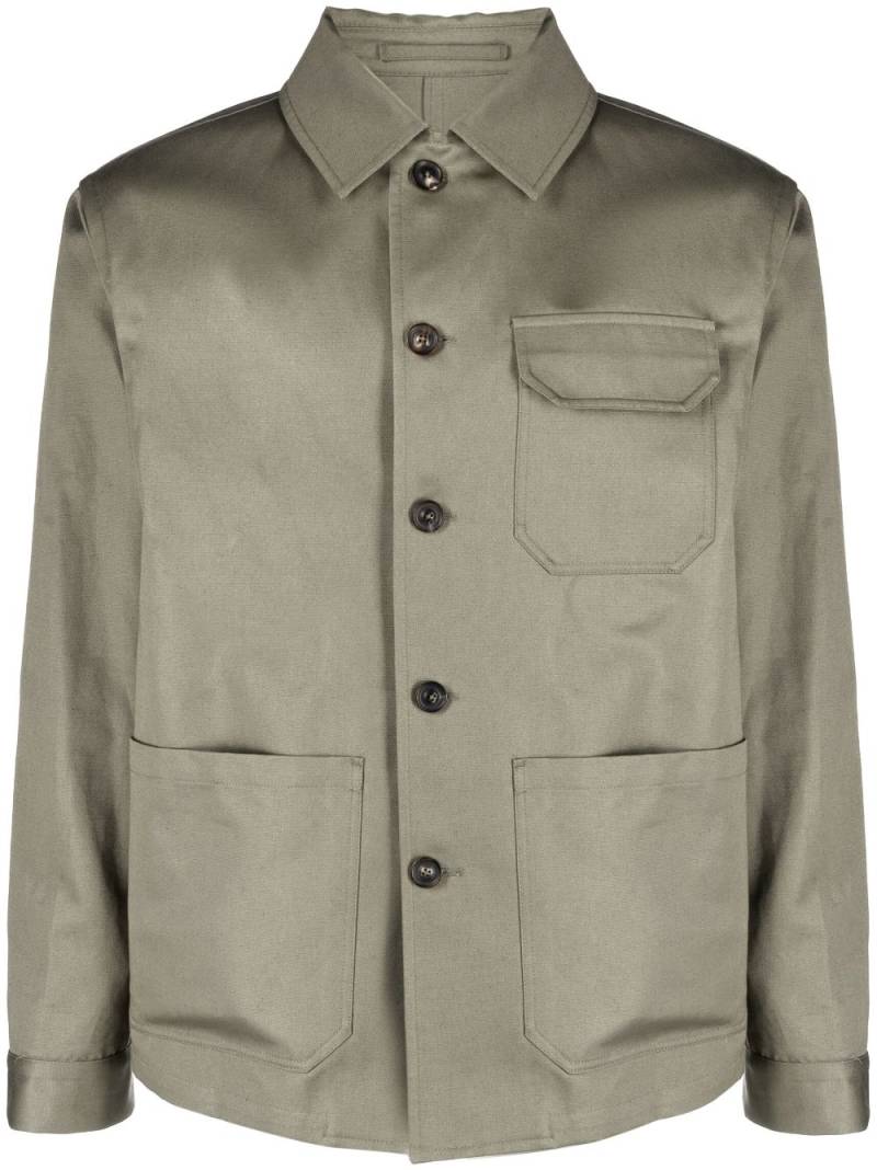 Lardini cotton-blend shirt jacket - Green von Lardini