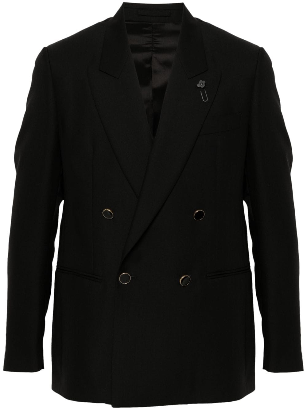 Lardini double-breasted blazer - Black von Lardini