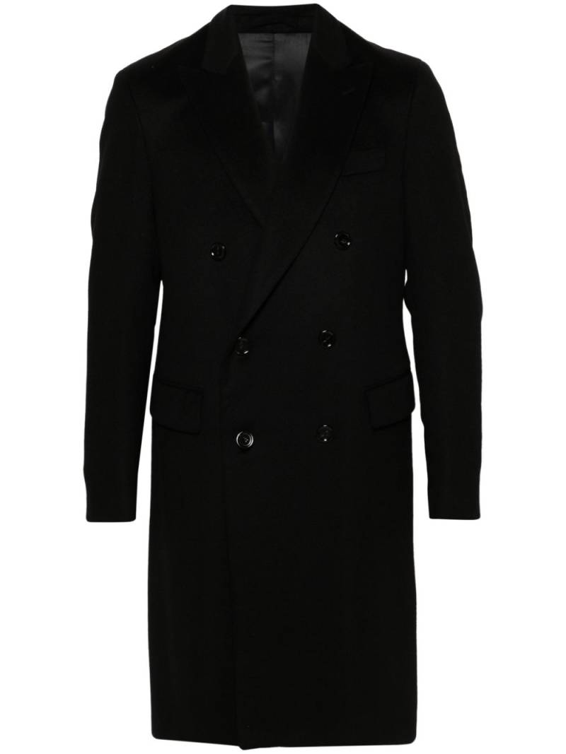 Lardini double-breasted cashmere coat - Black von Lardini