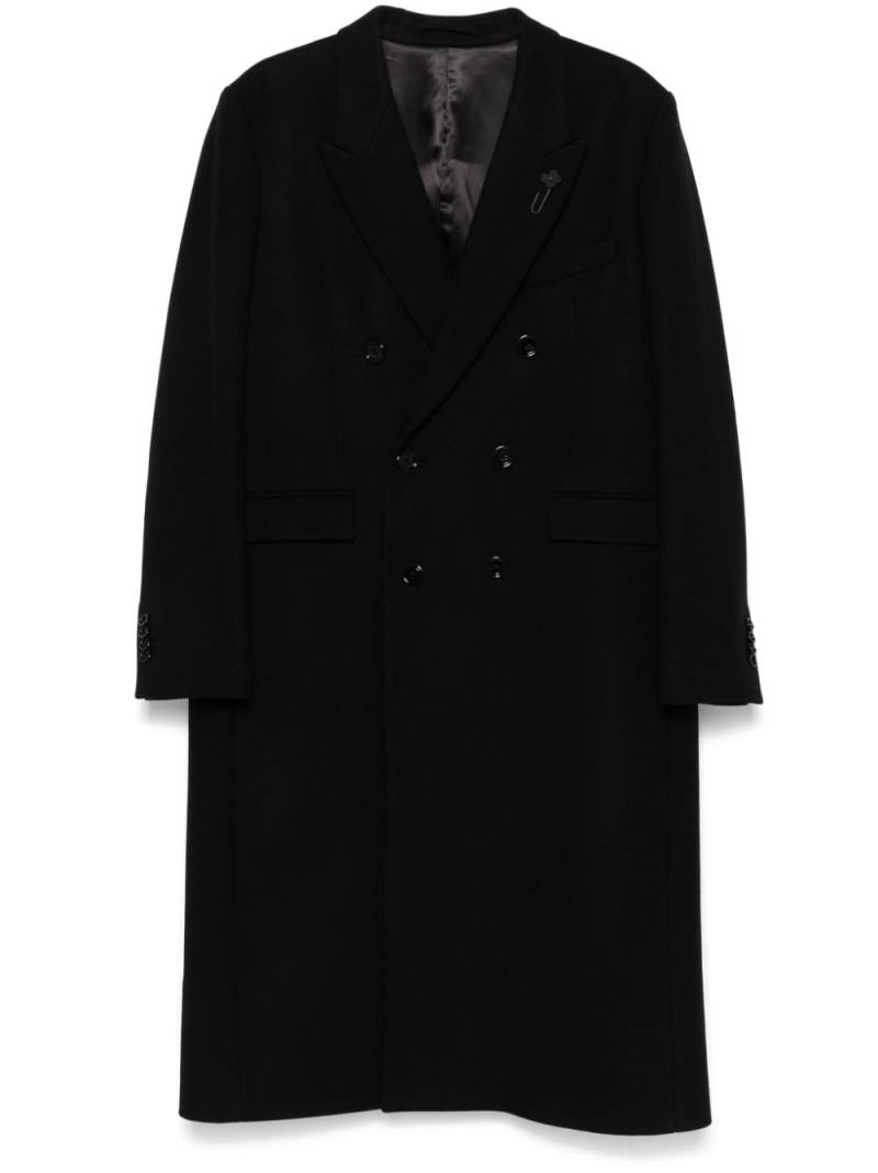 Lardini double-breasted coat - Black von Lardini