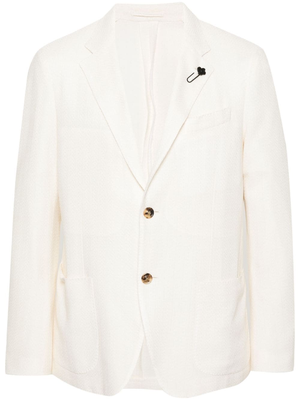 Lardini double-breasted knitted blazer - White von Lardini