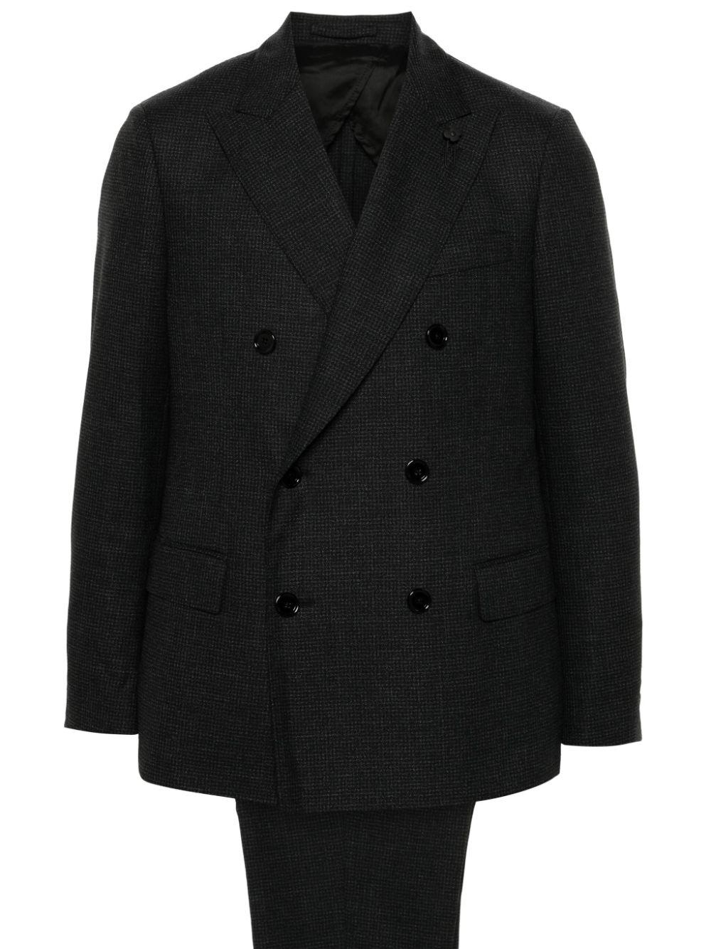 Lardini double-breasted suit - Black von Lardini