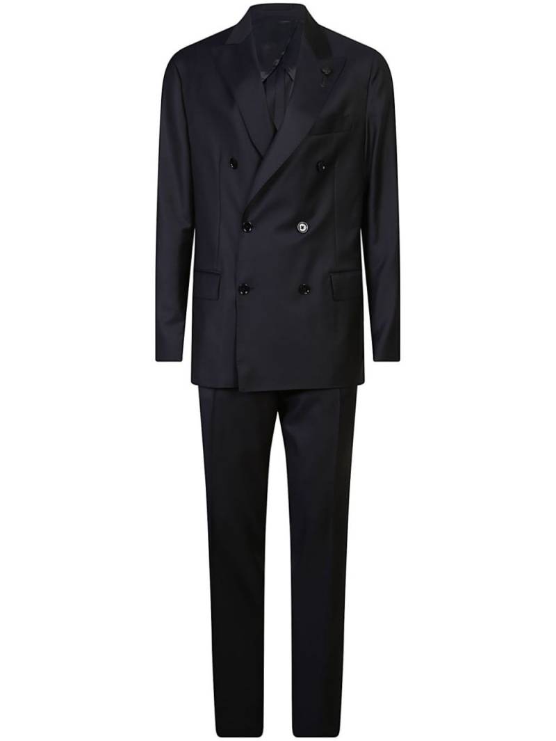 Lardini double-breasted suit - Black von Lardini