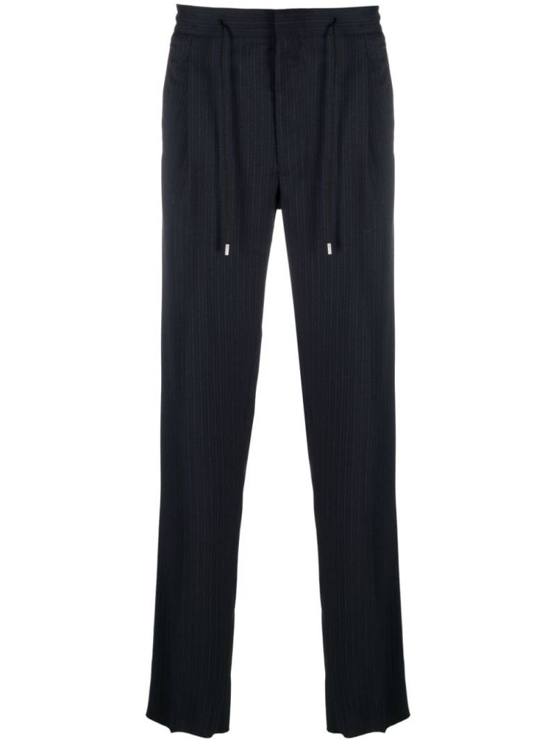 Lardini drawstring straight-leg trousers - Blue von Lardini