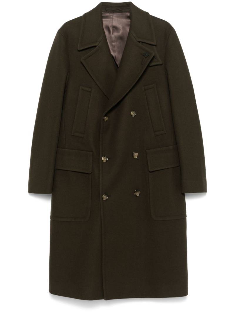 Lardini felted double-breasted coat - Brown von Lardini