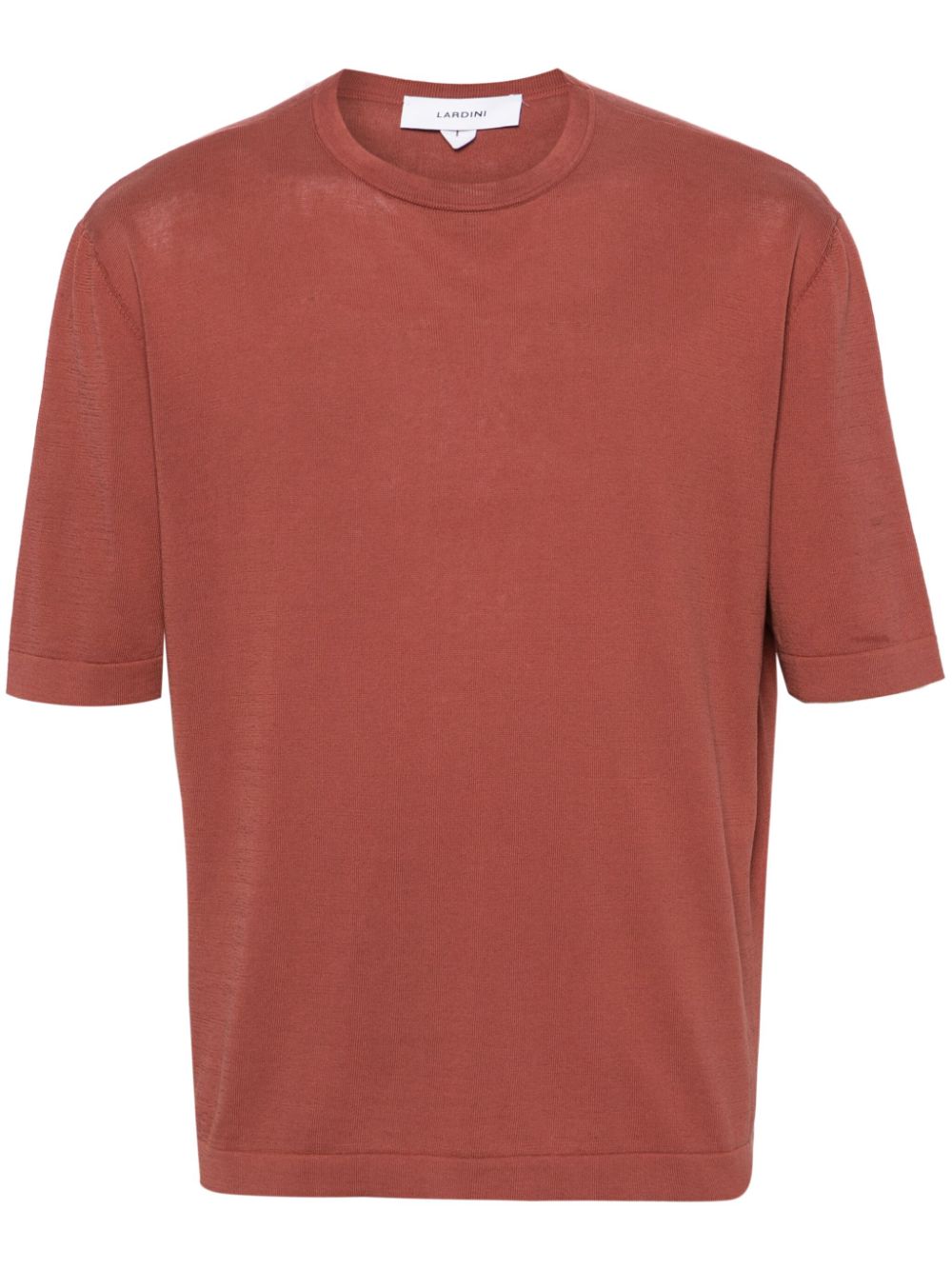 Lardini fine-knit cotton T-shirt - Brown von Lardini