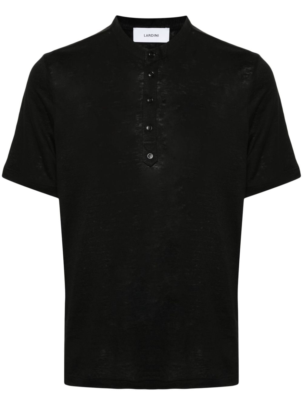 Lardini fine-knit slub T-shirt - Black von Lardini