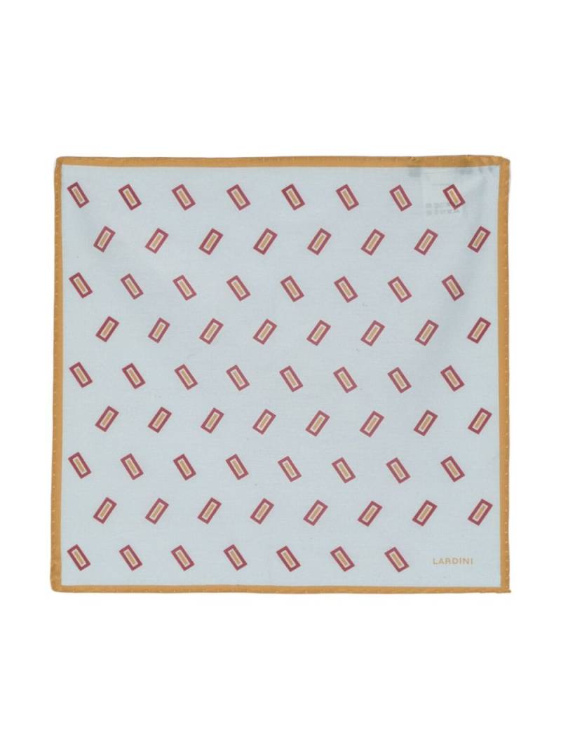 Lardini geometric-print pocket scarf - Blue von Lardini