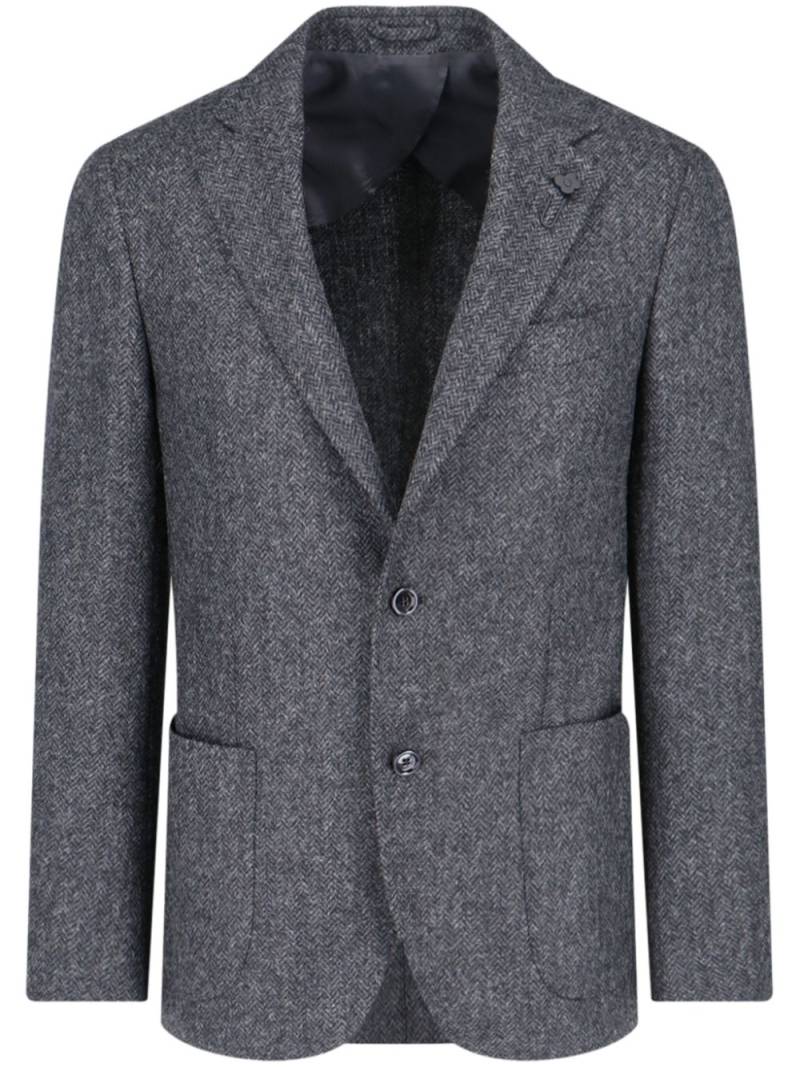 Lardini herringbone blazer - Grey von Lardini