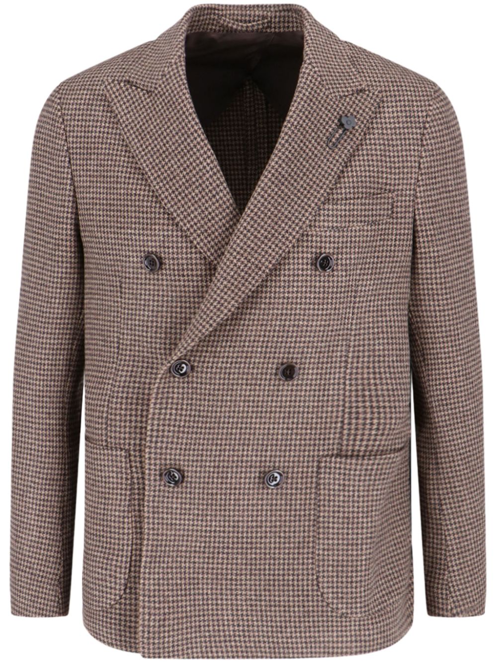 Lardini houndstooth blazer - Brown von Lardini