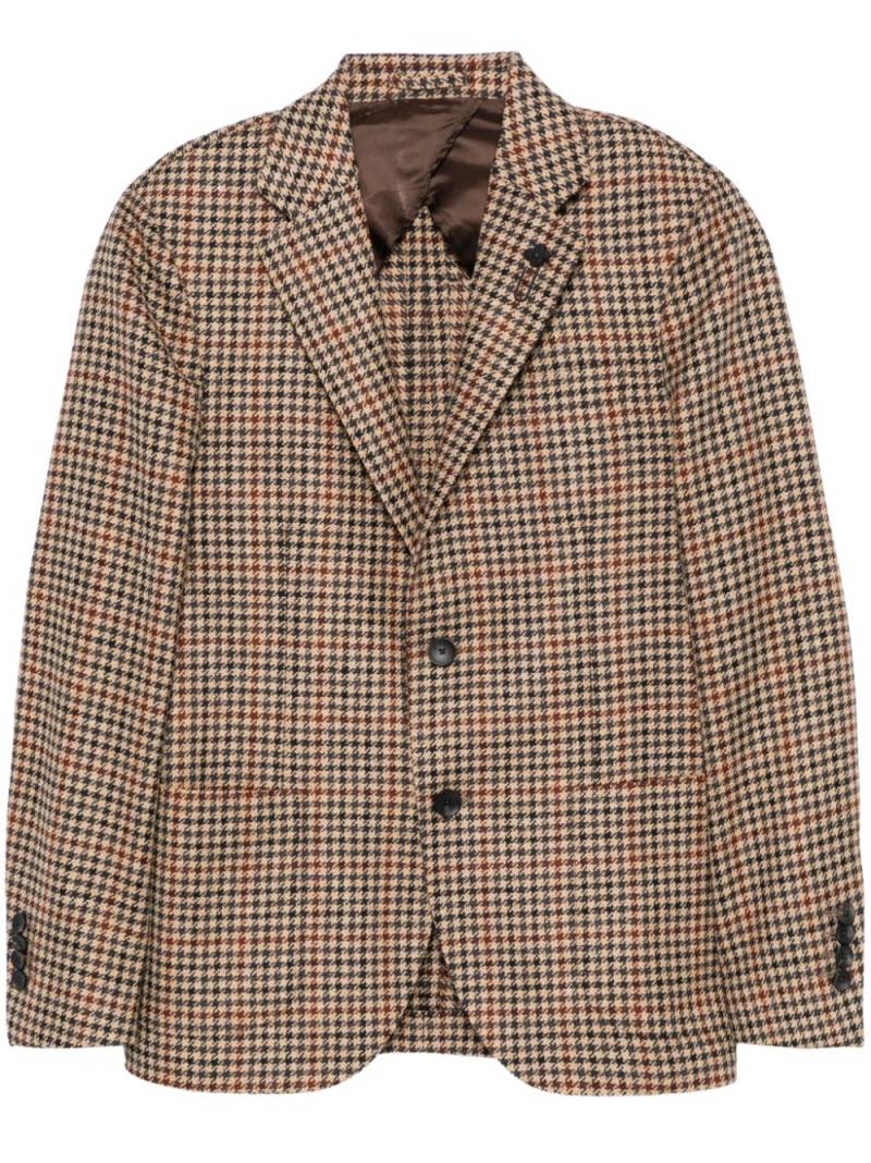 Lardini houndstooth-pattern blazer - Neutrals von Lardini