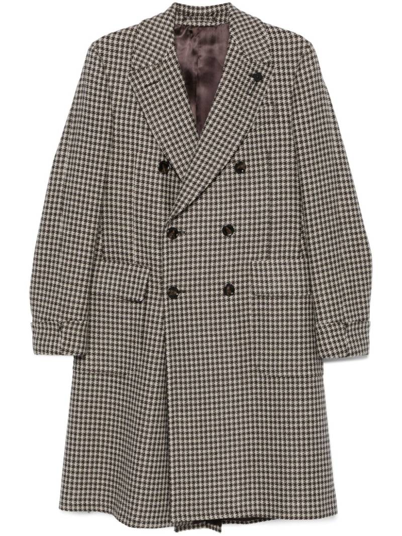 Lardini houndstooth-pattern coat - Neutrals von Lardini