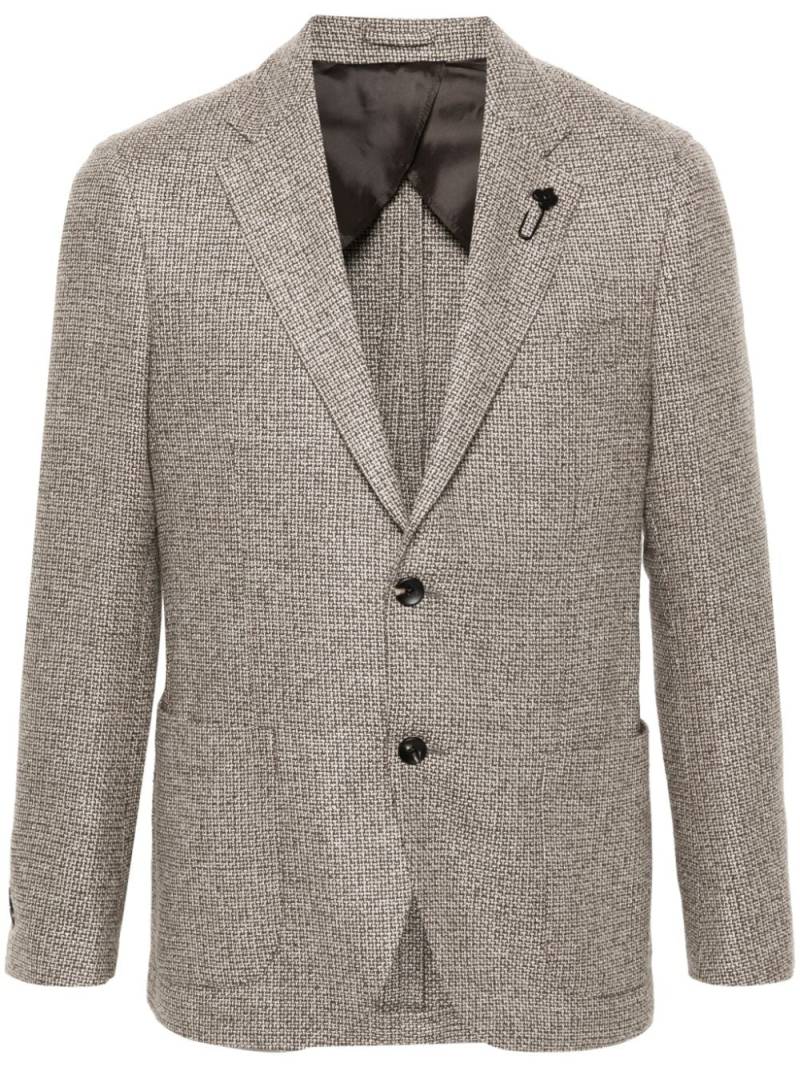 Lardini interwoven single-breasted blazer - Brown von Lardini