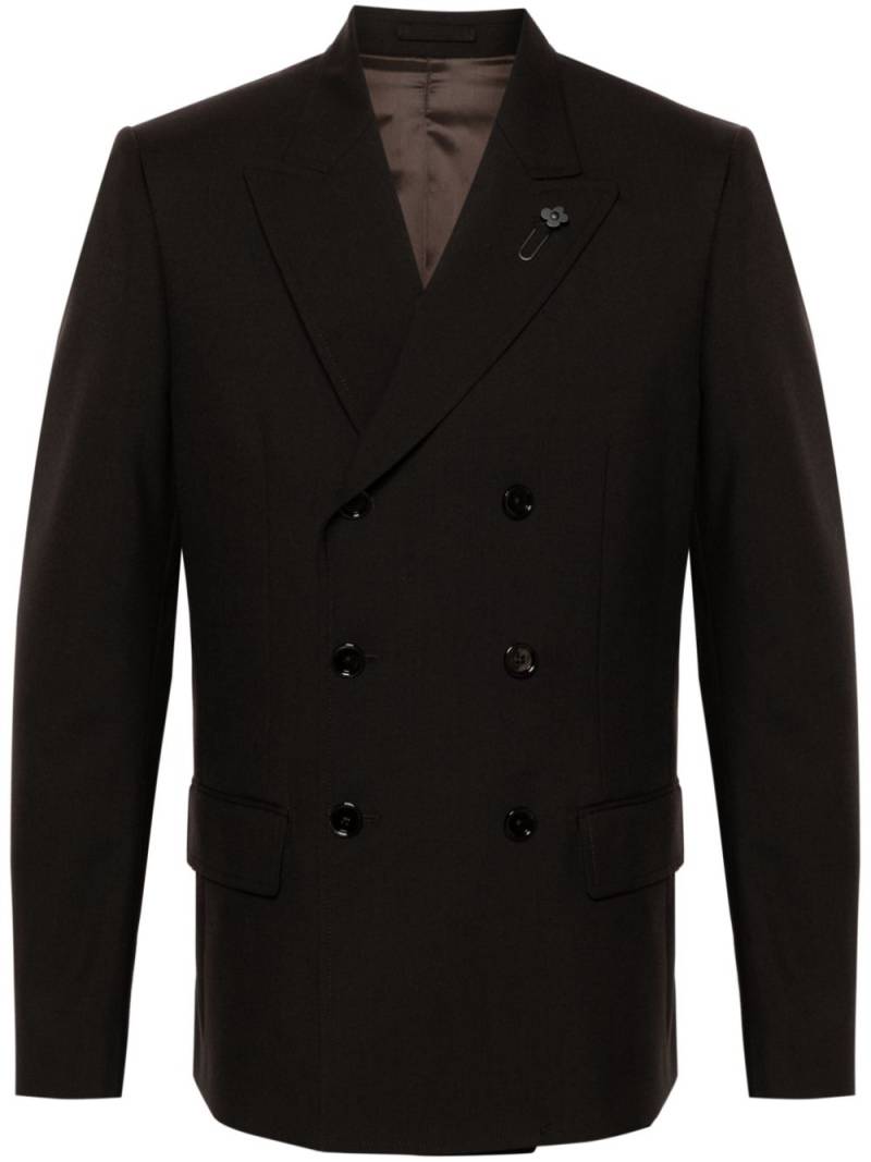 Lardini logo-clip blazer - Brown von Lardini