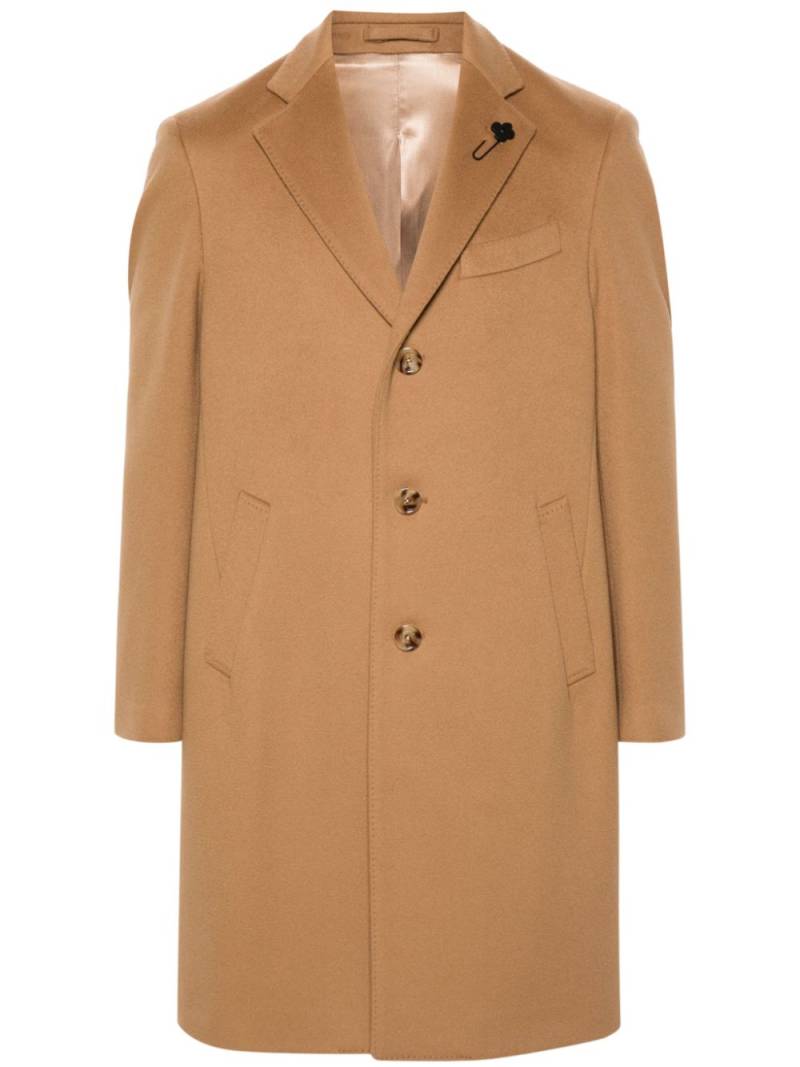 Lardini logo-clip coat - Brown von Lardini