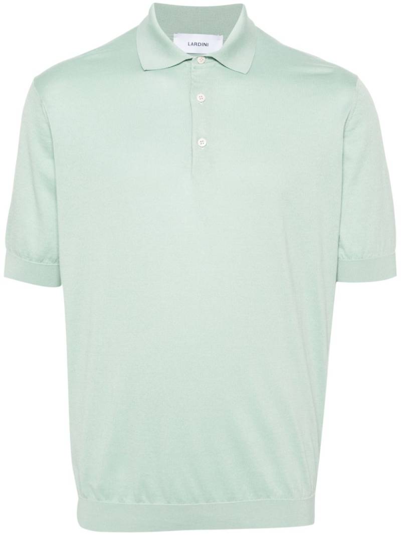 Lardini logo-embroidered cotton polo shirt - Blue von Lardini