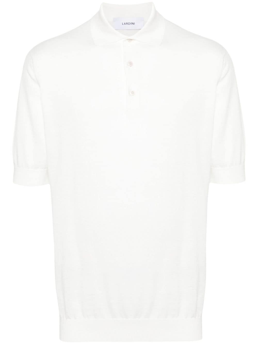 Lardini logo-embroidered cotton polo shirt - White von Lardini