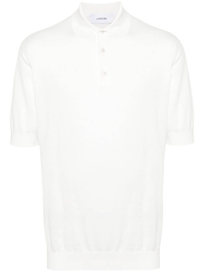 Lardini logo-embroidered cotton polo shirt - White von Lardini