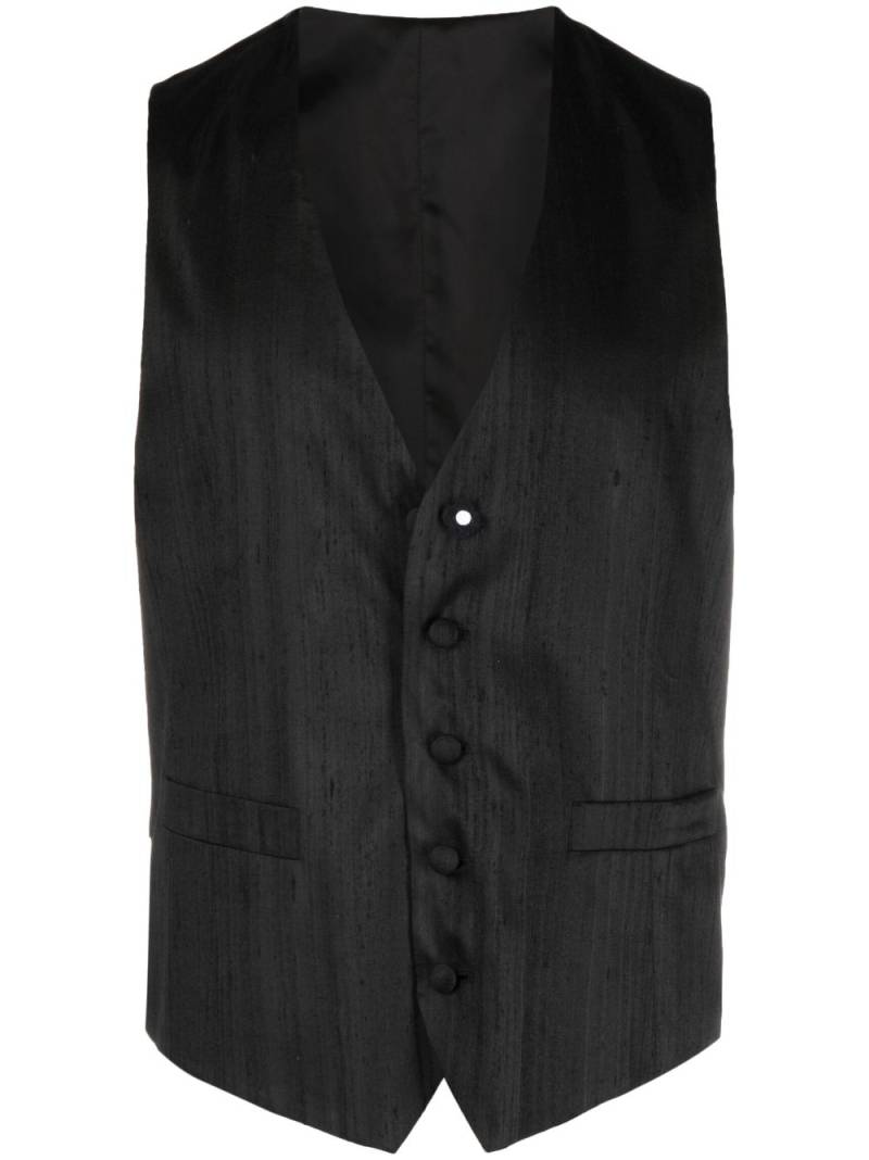 Lardini logo-patch waistcoat - Black von Lardini