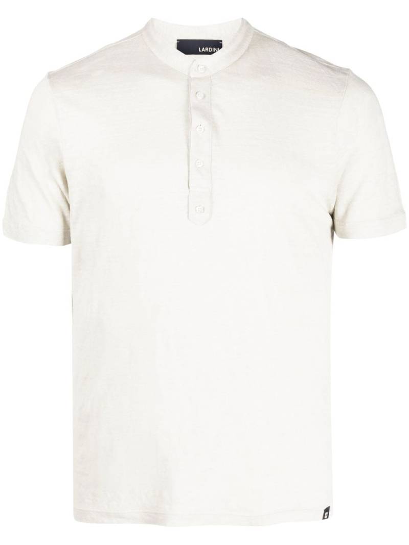 Lardini logo-tag linen polo shirt - Neutrals von Lardini