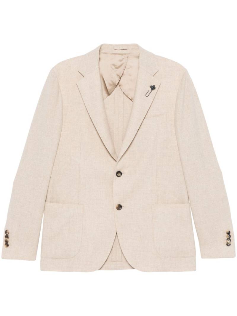 Lardini mélange-effect blazer - Neutrals von Lardini