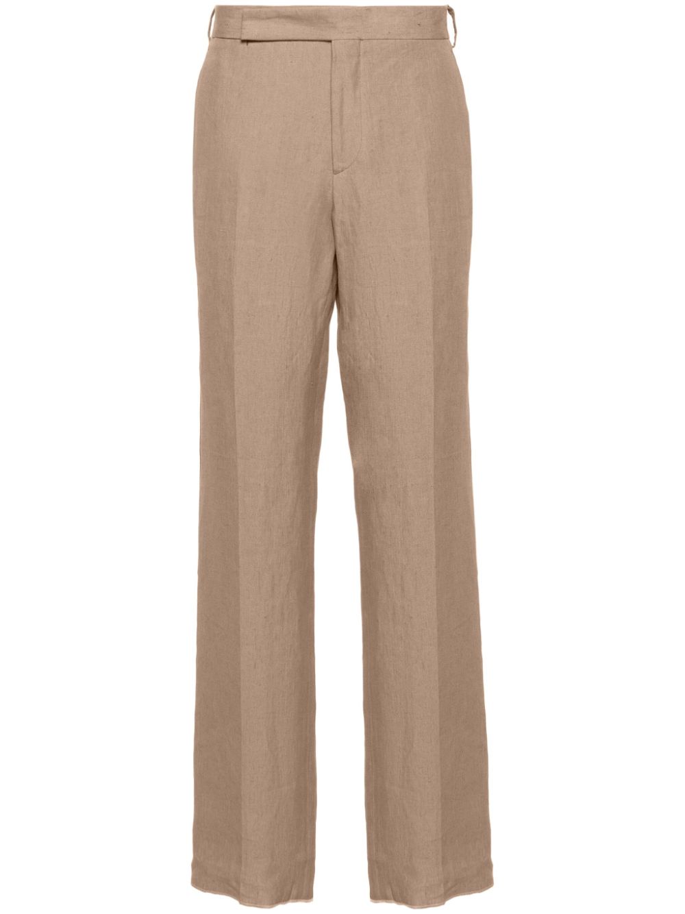 Lardini mid-rise tailored linen trousers - Neutrals von Lardini