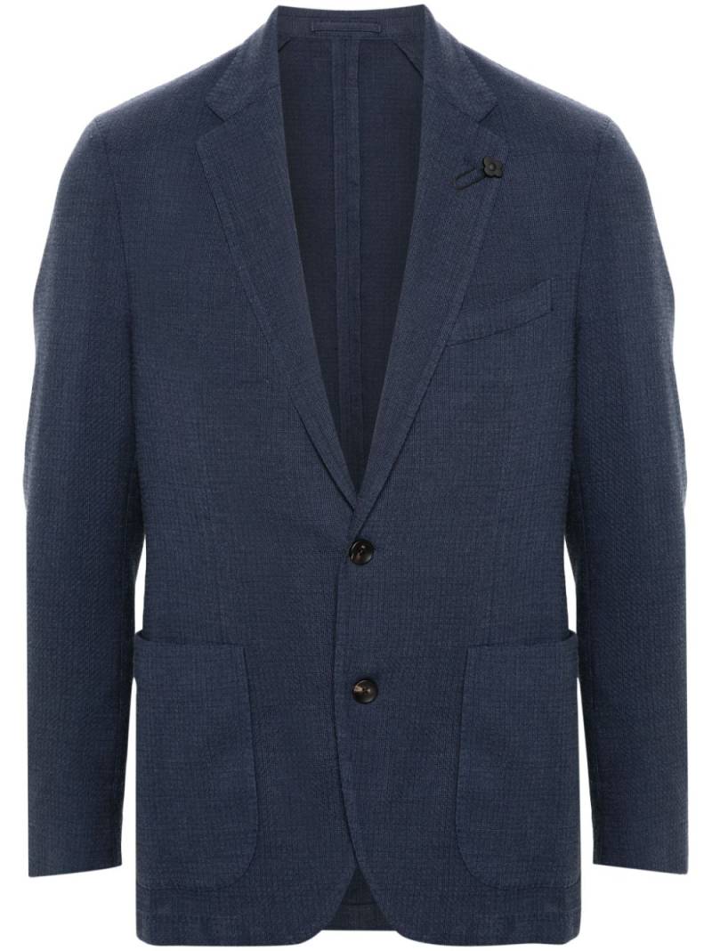 Lardini monogram-jacquard blazer - Blue von Lardini