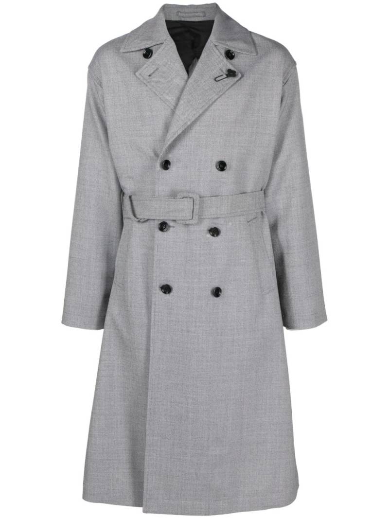 Lardini notched-lapels wool trench coat - Grey von Lardini