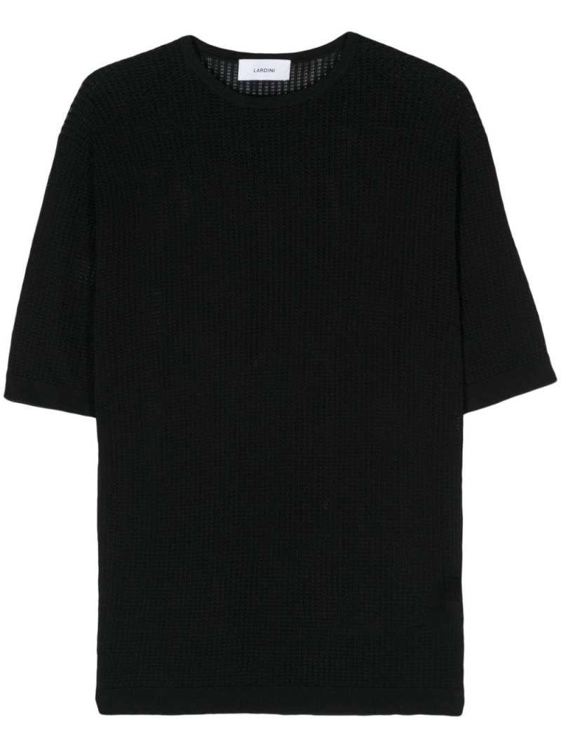 Lardini open-knit T-shirt - Black von Lardini