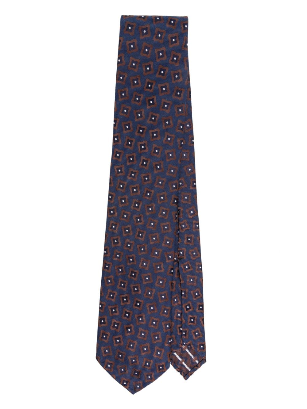 Lardini patterned-jacquard tie - Blue von Lardini