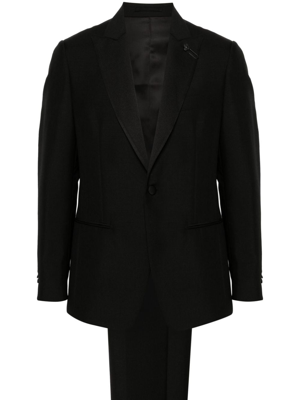 Lardini peak-lapels single-breasted suit - Black von Lardini