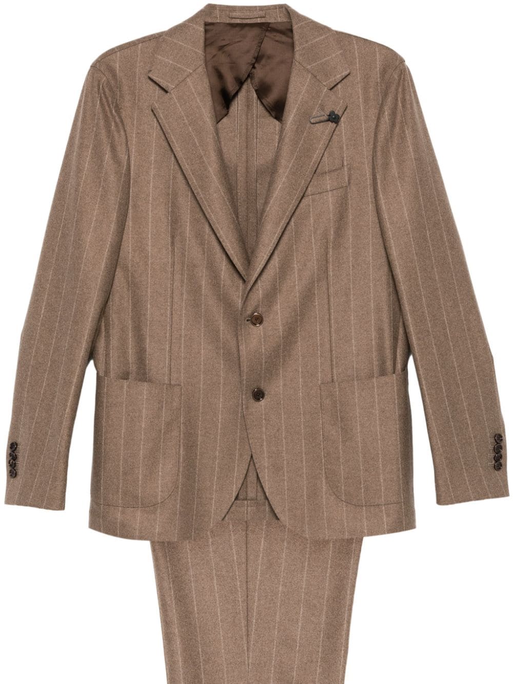 Lardini pinstripe suit - Brown von Lardini