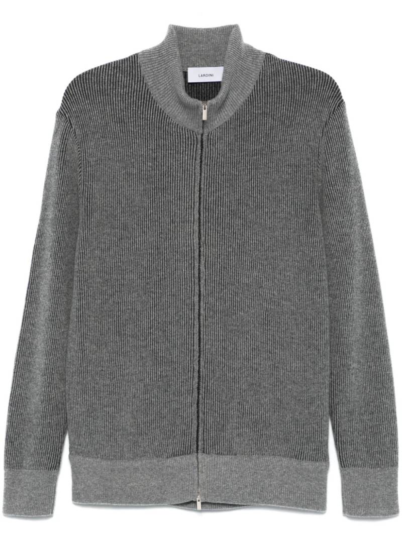 Lardini ribbed cardigan - Grey von Lardini