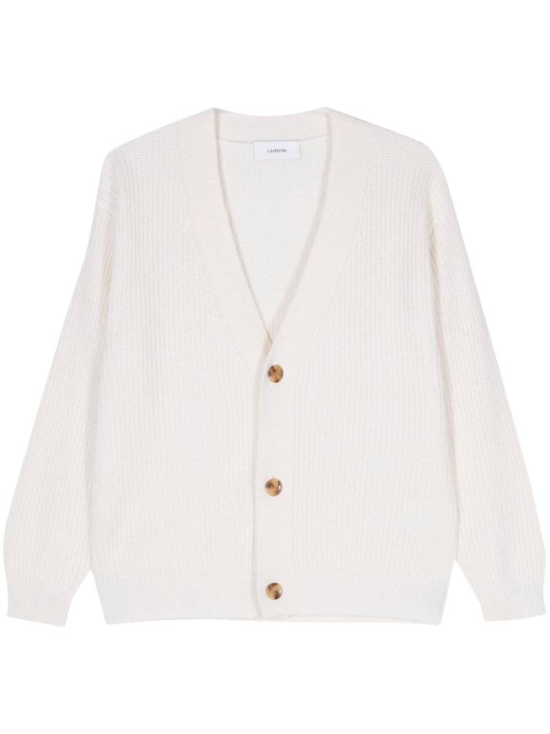 Lardini ribbed-knit cardigan - Neutrals von Lardini