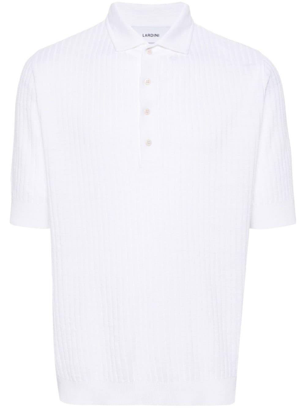 Lardini ribbed-knit polo shirt - White von Lardini