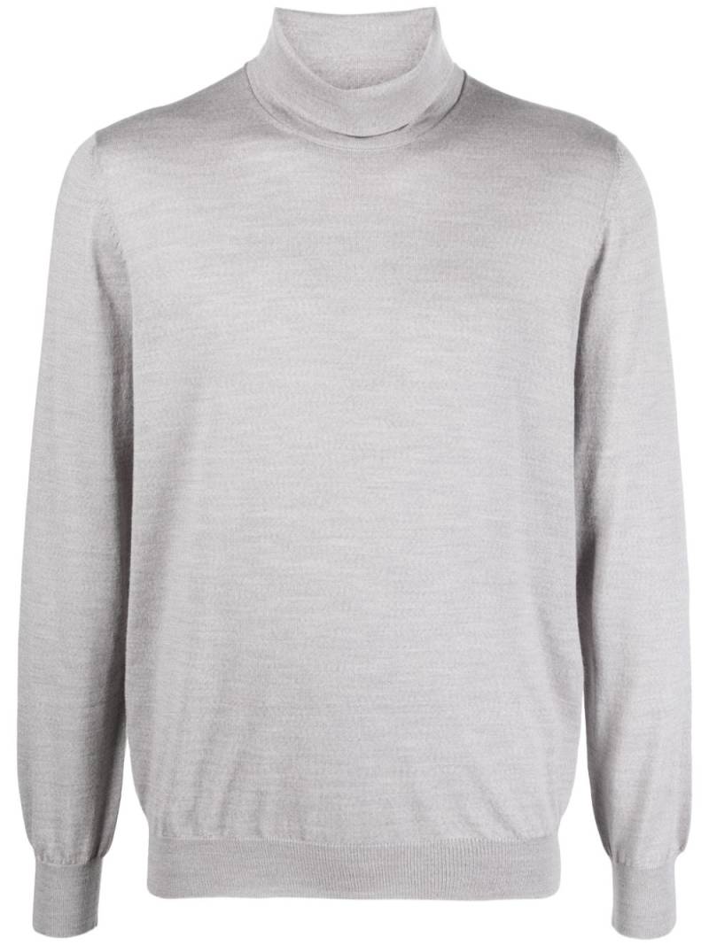 Lardini roll-neck fine-knit wool jumper - Grey von Lardini