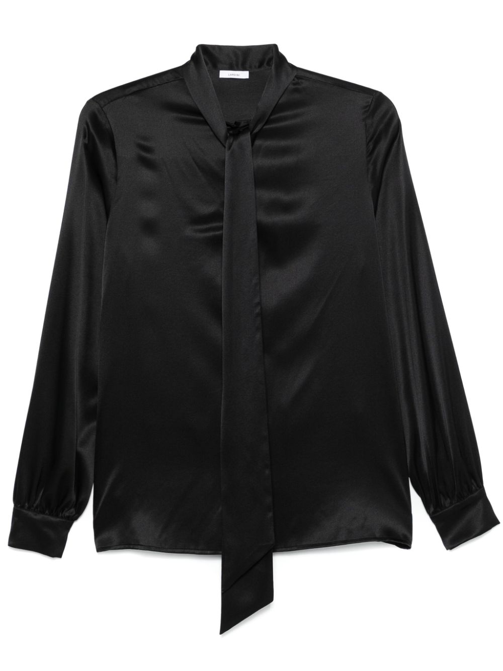 Lardini satin shirt - Black von Lardini