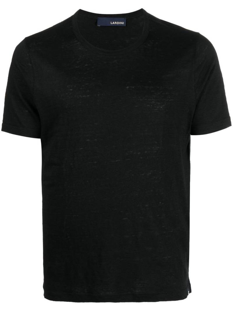 Lardini shortsleeved linen T-shirt - Black von Lardini