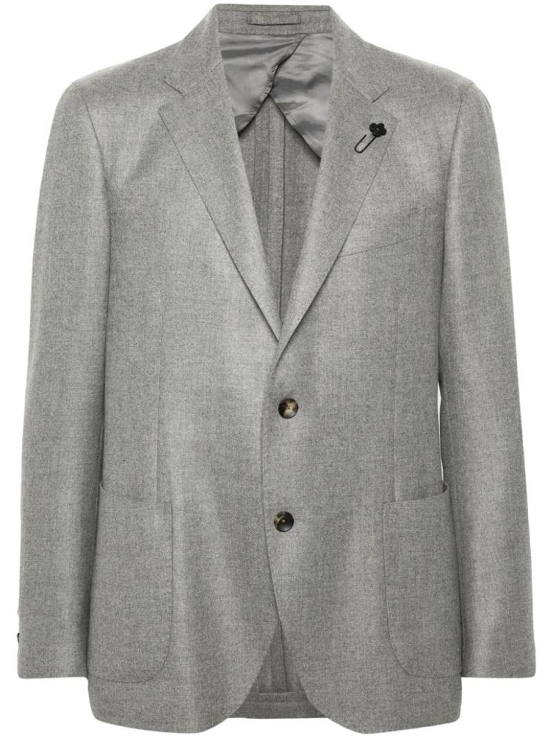 Lardini single-breasted cashmere blazer - Grey von Lardini