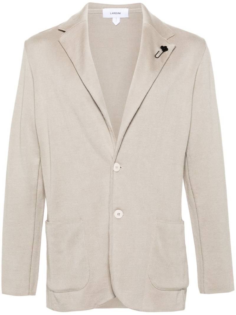 Lardini single-breasted knitted blazer - Neutrals von Lardini